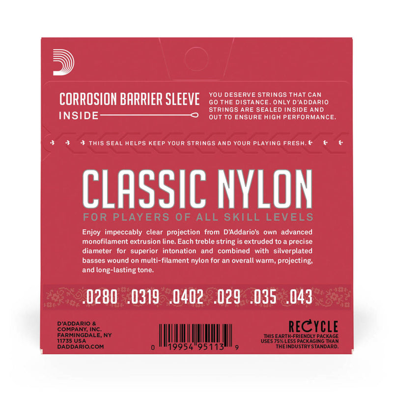 D'Addario EJ27N Classics Silver Wound/Clear Nylon - Normal