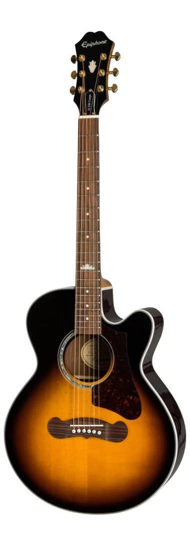 Epiphone J-200EC STUDIO PARLOR Acoustic Electric Guitar (Vintage Sunburst)