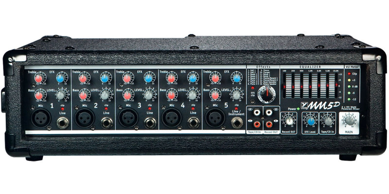 Yorkville MM5D MicroMix Series 5-Channel Dual-Powered Mixer w/ Effects