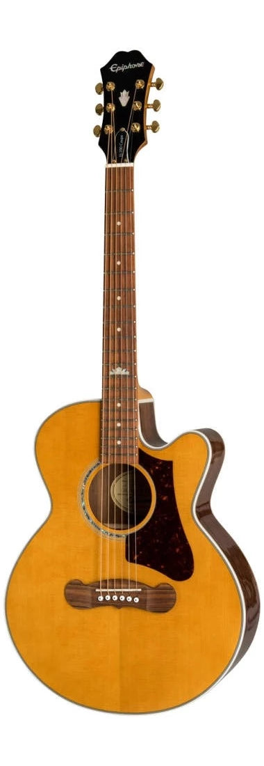 Epiphone J-200 EC STUDIO PARLOR Acoustic Electric Guitar (Vintage Natural)