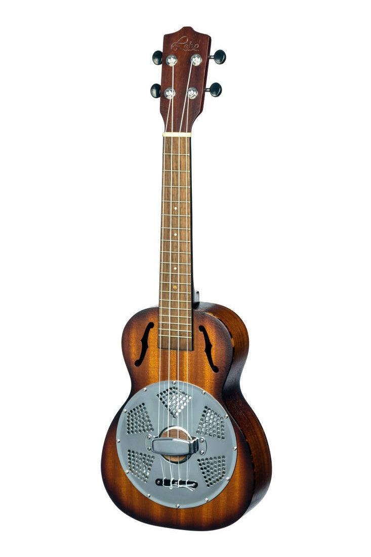 Leho LHUC-MM-RS-VS Concert Resophonic Ukulele (Vintage Sunburst)