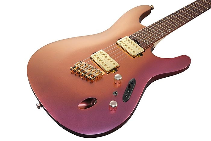 Ibanez SML721RGC Guitare électrique (Caméléon or rose)