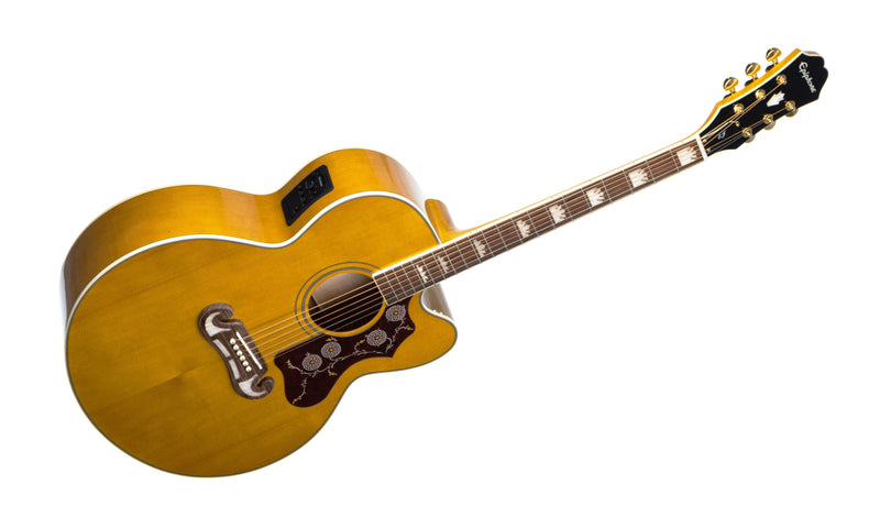 Epiphone J-200 EC Series Acoustic Electric Guitar (Vintage Natural)