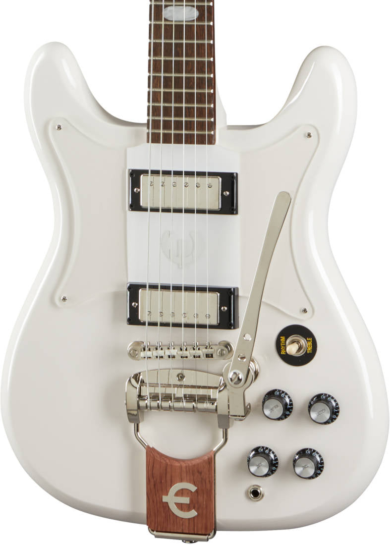 Epiphone EOCCPWNH Crestwood Guitare électrique personnalisée (Blanc Polaris)