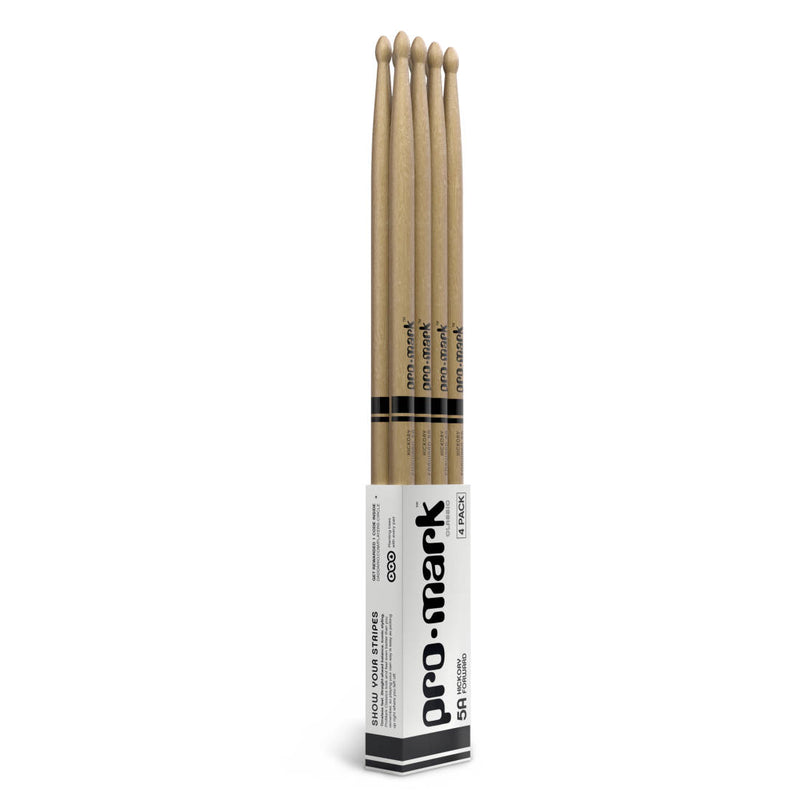 Pro-Mark TX5AW-4P 5A Forward Lacquered Hickory Drumsticks 4-Pack