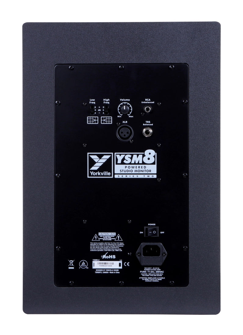 Yorkville YSM8-2 Series 2 100 Watt Powered Single Studio Monitor 8" (Black)