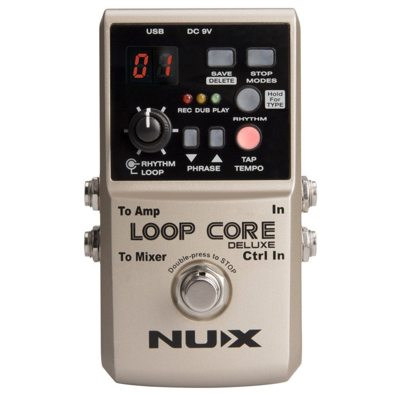 NuX LOOPCORE-DELUXE 24-Bit Looper Pedal with NMP-2 DUAL Footswitch