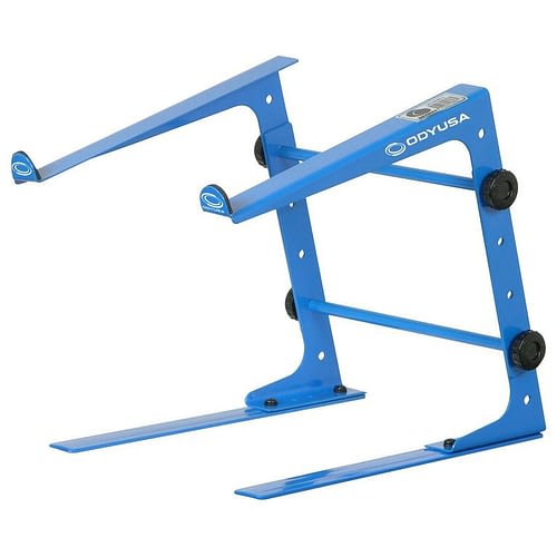 Odyssey LSTANDSBLU - Designer Dj™ Series Blue L Stand S "Stand Alone" Table Top Laptop/Gear Stand (Pinces Non Incluses)