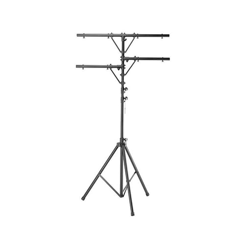 Odyssey LTP1 - 11′ Tall Black Lighting Tripod Stand with Top T-Bar and Two Side Bars