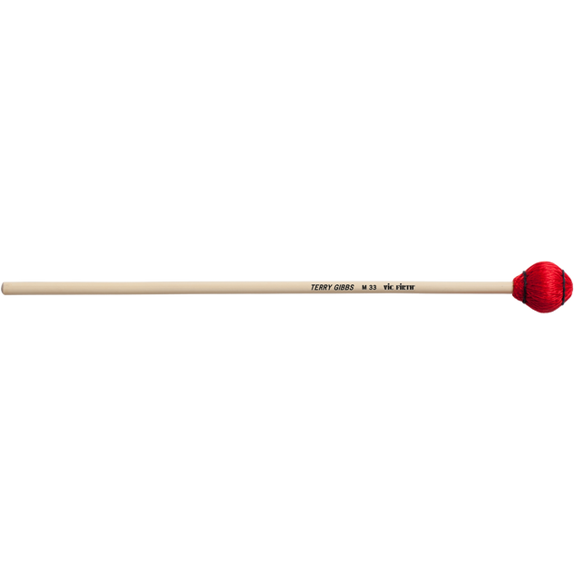 Vic Firth M33 Terry Gibbs Keyboard Mallet - Hard, Red Cord