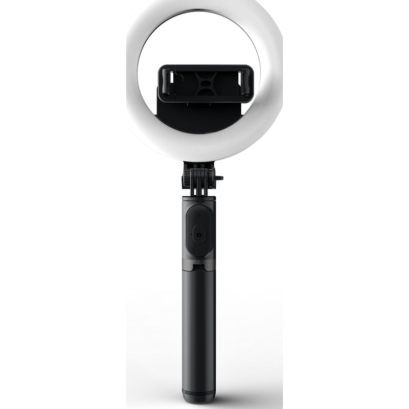 Mackie MRING-6 Anneau lumineux alimenté par batterie de 6 pouces avec perche à selfie convertible, support et télécommande