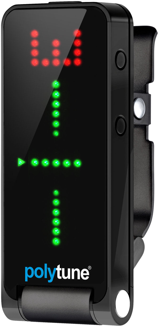 TC Electronic POLYTUNE CLIP Accordeur polyphonique à pince avec écran LED adaptatif - Noir