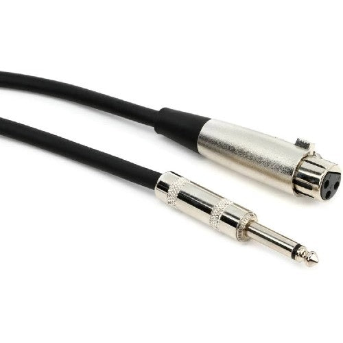 Hosa MCH-125 Câble de microphone Hi-Z asymétrique 1/4" mâle vers XLR femelle 3 broches - 25'