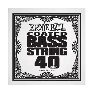 Ernie Ball 0640EB .040 Single Coated Nickel Wound Electric Bass String