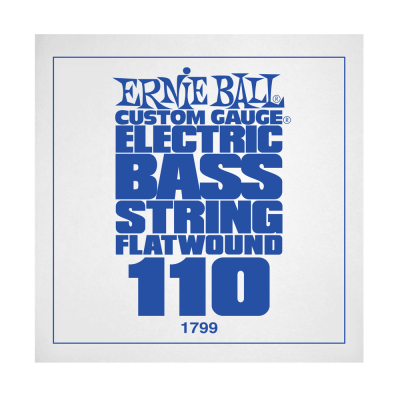 Ernie Ball 1799EB .110 Corde simple pour basse électrique à bobinage plat