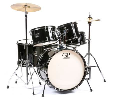 Granite Percussion GP-JR5BK 5 Piece Junior Drum Set (Black)