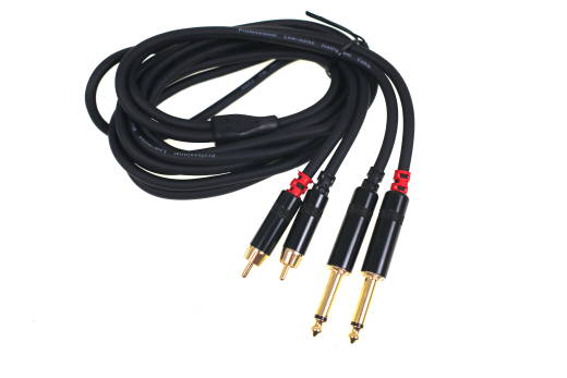Link Audio LP210PR Premium Dual RCA to 1/4 Cable - 10 Feet