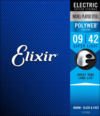 Elixir 12000 Super Light Polyweb Electric Guitar Strings