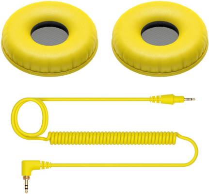 Pioneer DJ HC-CP08-Y Ear Pads & Cord for HDJ-CUE1 - Yellow