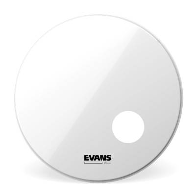 Evans BD22RSW Peau de tambour résonante lisse blanche EQ3 22 pouces