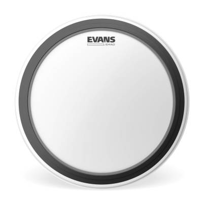 Evans BD22EMADCW 22 Inch EMAD Batter Coated White Drumhead