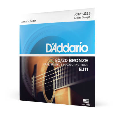 D'Addario EJ11 80/20 Bronze Light 12-53