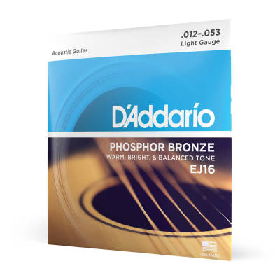 D'Addario EJ16 Bronze Phosphoreux LIGHT 12-53