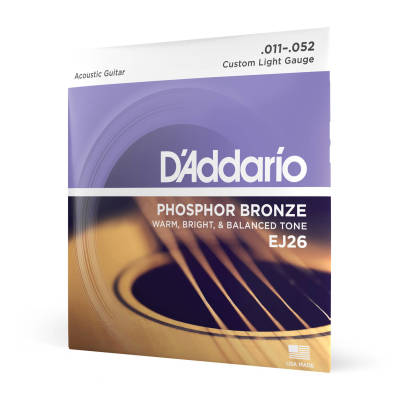 D'Addario EJ26 Bronze Phosphoreux CUSTOM LIGHT 11-52