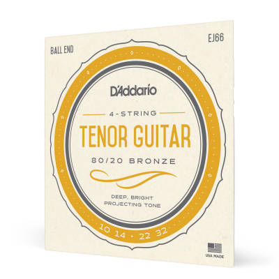 Cordes pour guitare ténor D'Addario EJ66 80/20 filées bronze