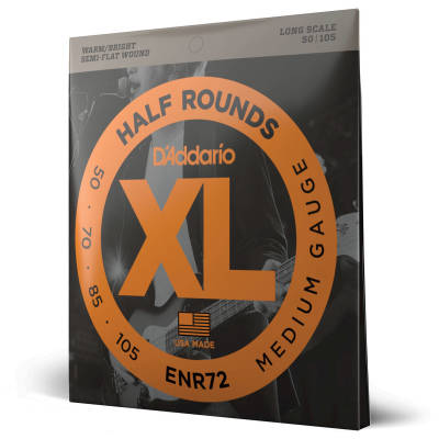 D'Addario ENR72 XL Half Rounds Bass Guitar Strings Medium/Long 50-105