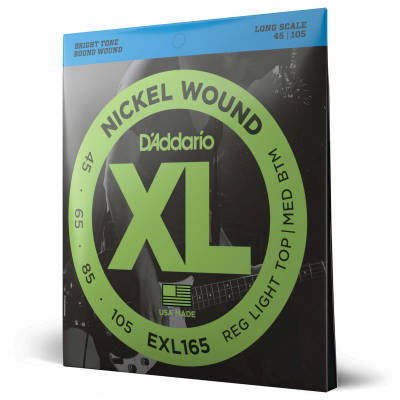 D'Addario EXL165 Nickel Round Wound LONG SCALE 45-105