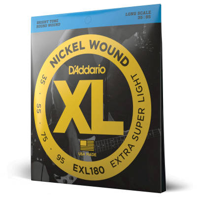 D'Addario Exl180 xl Nickel Wound Electric Bass Strings Long Scale 35-95