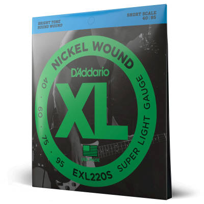 D'Addario Exl220S XL Nickel Wound Electric Bass Strings Scale 40-95
