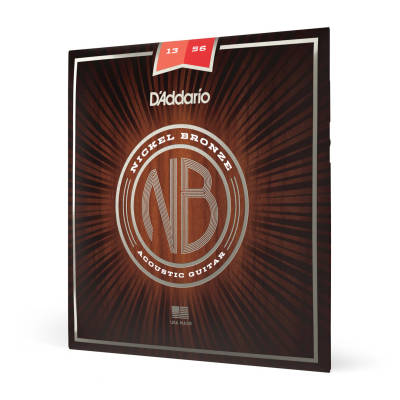 D'Addario NB1356 Cordes de guitare acoustique en bronze nickelé – Medium 13-56