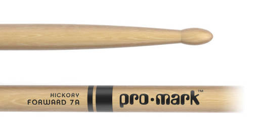 Baguettes Pro-Mark TX7AW 7A en hickory avec pointes en bois