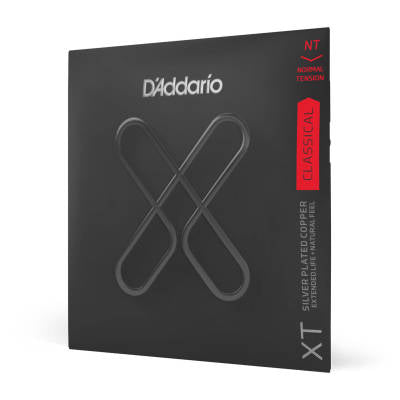 D'Addario XTC45 XT Classical Guitar Strings, Silver Plated Copper Normal 28-44