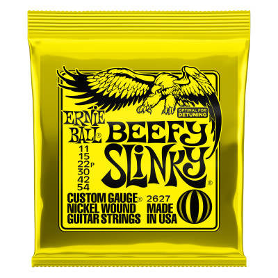 Ernie Ball 2627EB Beefy Slinky Cordes de guitare électrique enroulées en nickel (11-54)