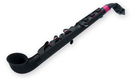 Nuvo N520JBPK jSax Saxophone de démarrage incurvé en plastique V2 (noir/rose)