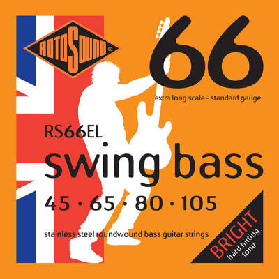 Rotosound RS66EL Swing Bass 66 Cordes de basse en acier inoxydable 45-105