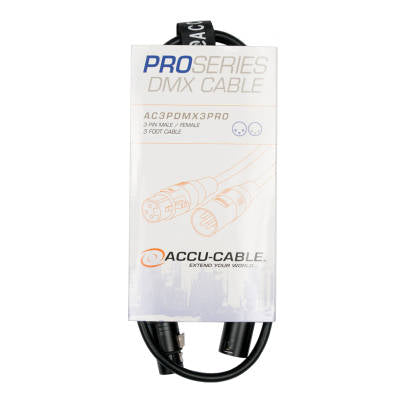 American DJ AC3PDMX3PRO Pro Series 3-Pin DMX Cable - 3'