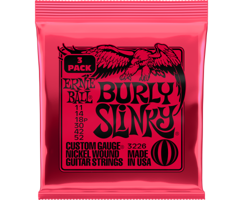 Ernie Ball 3226EB Burly Slinky Electric Guitar Strings - 11-52 3-Pack