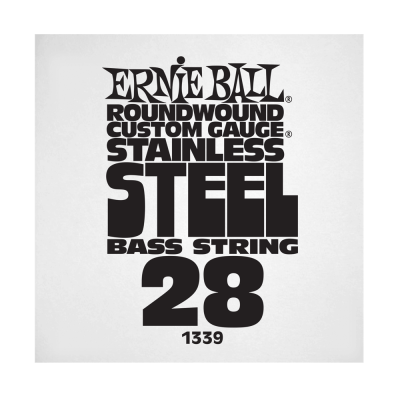 Ernie Ball 1339EB .028W Corde de basse électrique simple en acier inoxydable