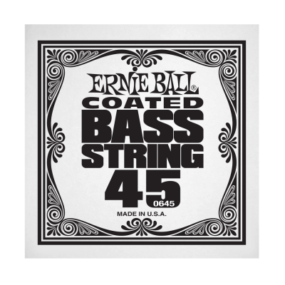 Ernie Ball 0645EB .045 Single Coated Nickel Wound Electric Bass String