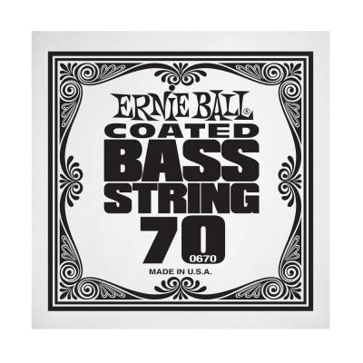 Ernie Ball 0670EB .070 Single Coated Nickel Wound Electric Bass String