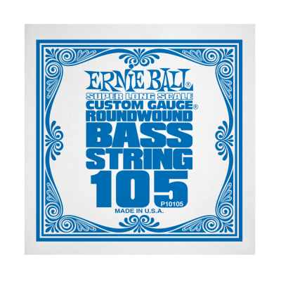Ernie Ball 10105EB .105 Corde de basse électrique simple à très longue échelle enroulée en nickel