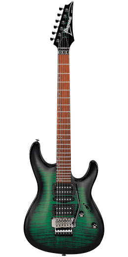 Ibanez KIKOSP3TEB Kiko Loureiro Signature Guitare électrique (Transparent Emerald Burst)