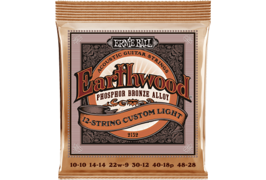 Ernie Ball 2152EB Earthwood Custom Medium Phosphor Bronze 12-String Acoustic Guitar Strings - 10-48