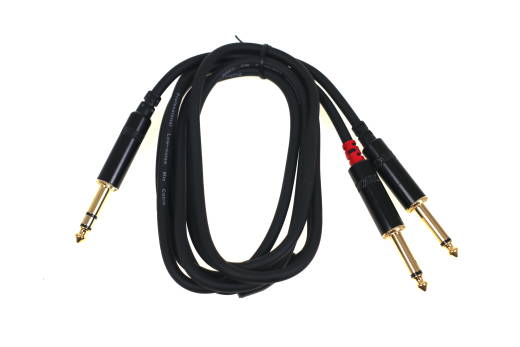 Link Audio LP206SPY Câble en Y 1/4 TRS-M vers 2 x 1/4-M - 6 pieds