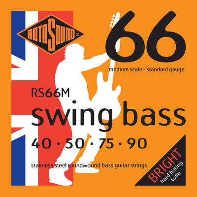 Rotosound RS66M Swing Bass 66 cordes de basse en acier inoxydable 40-90