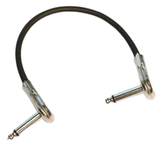 Link Audio AA4 1/4" to 1/4" Pedal Jumper Cable (Chrome Ends) - 6in